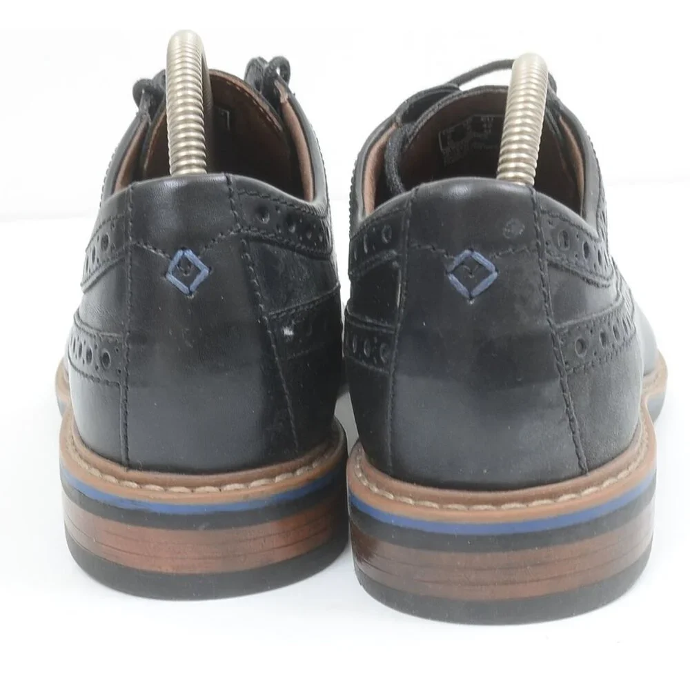 Bostonian Men's Melshire Wing‎ Black Tumbled Leather Oxford US 9M
